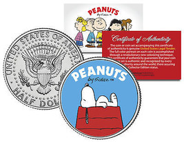 Peanuts &quot;Snoopy  DogHouse&quot; JFK Kennedy Half Dollar U.S. Coin *Licensed* - $12.16