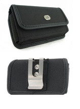 Black Canvas Case Belt Holster Pouch With Clip/Loop For Zte Quest Plus Z3001S - £16.77 GBP