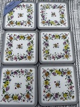 Pimpernel England Satin Finish Flowers  Coasters Set of 6 Boxed - £11.58 GBP