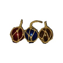 Glass Fishing Net Ball Float Japanese Buoy 3 Blown Glass Orbs Blue Red A... - $1,390.98 MXN Glass Fishing Net Ball Float Japanese Buoy 3 Blown Glass Orbs Blue Red A... - $1,390.98 MXN