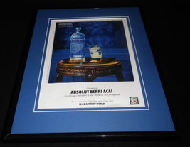 2010 Absolut Berri Acai Framed 11x14 ORIGINAL Vintage Advertisement - £27.25 GBP