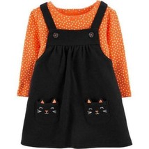 Girls Halloween Dress Jumper Bodysuit Carters Black Cat 2 pc Set-size 6 ... - £17.03 GBP
