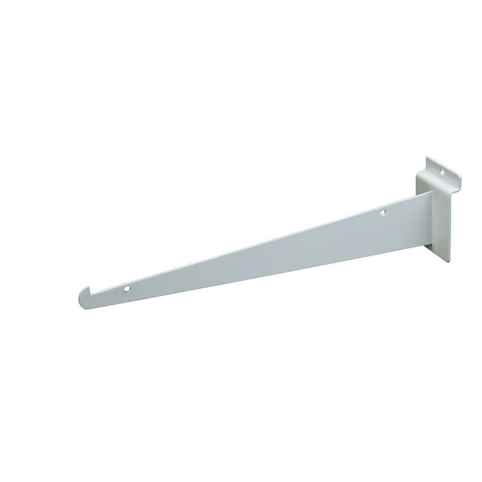 12&quot; Slatwall Knife Shelf Brackets With Lip - White 10 pcs - $30.47