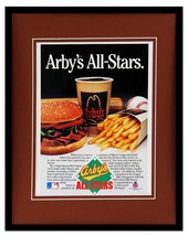 1986 Arby&#39;s / Baseball Framed 11x14 ORIGINAL Vintage Advertisement  - $34.64