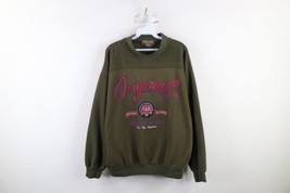 Vtg 90s IOU Streetwear Mens Large Distressed Spell Out Sweatshirt Olive Green - £30.97 GBP