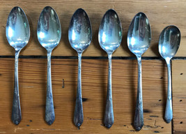 Set Lot 6 Vtg Antique Rogers &amp; Bro Reinforced Plate Silverplate IS Spoons - £783.69 GBP