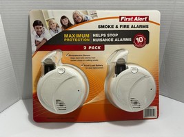 2 Pack First Alert Smoke &amp; Fire Alarms 540004 Maximum Protection SEALLED... - £12.07 GBP