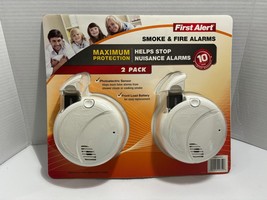 2 Pack First Alert Smoke &amp; Fire Alarms 540004 Maximum Protection SEALLED BOX - £12.13 GBP