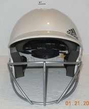 Adidas White Batters Helmet URS-600 + Face Mask 56 - 60 CM Softball Base... - £34.19 GBP