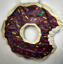 Donut w/ Sprinkles Chocolate Frosted Pool Float NWOT 46&quot; Wide - £7.40 GBP