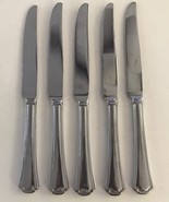 Lot of 5 Reed Barton Arlington Newton Stainless Dinner Knives Glossy Fla... - $33.80 CAD