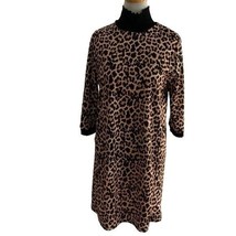 Zara Ladies Partial Sleeve Animal Leopard Print Midi Dress Size Medium - £30.11 GBP