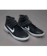 Nike Alpha Huarache Elite 2 Mid Metal Baseball Cleats Black Sz 8 AJ6874-... - $61.65