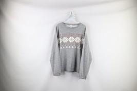 Vintage 70s Streetwear Womens XL Distressed Geometric Christmas Sweatshirt USA - $34.60