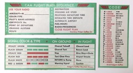 CAA Flight Plan Sequence - Code - Signal Color &amp; Type Folgers Coffee Promo - $35.99