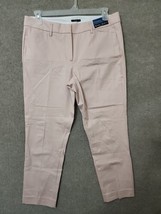 Worthington Slim Ankle Dress Pants Womens 12 Rose Smoke Cotton Stretch NEW - $24.62