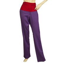 Pinko Purple &amp; Red Straight Leg High Waist trousers pants  ( S ) - $108.90