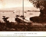 Vtg Postcard 1908 View at Soda Bay - Lake County CA - Meddaugh Druggist Pub - £11.88 GBP