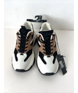 Madden NYC Women’s SIZE 7 Dad Lace-up Sneakers Color Black/Nude NWT - $27.17 CAD