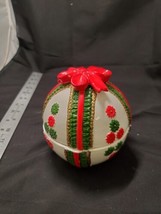 Vintage Geo Z Lefton Christmas Ball Ornament Music Box 1984 - $27.55