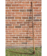 Antique Scythe 62&quot; Wood Straight Handle 33&quot; Blade Metal Grim Reaper Rust... - $89.09