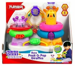 Playskool Let&#39;s Play Busy Basics Peek &amp; Pop Giraffes - Stacking Toy, No Rings - £3.70 GBP