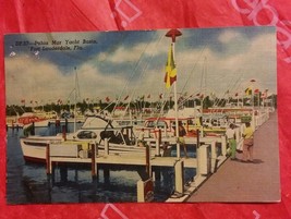 015 VTG Bahia Mar Yacht Basin Fort Lauderdale Florida Postcard 1950&#39;s - £4.78 GBP