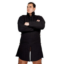 Medieval Gambeson Padded Armor with Long Sleeves Side Buckled Black Friday Cyber - £72.90 GBP