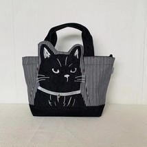 Women Creative Embroidered Three-dimensional Black Cat Handbag Carrying A Rice B - £149.77 GBP