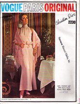Misses&#39; DRESS &amp; STOLE Vtg 1970&#39;s Vogue Christian Dior Pattern 2230 Size 14 - £23.90 GBP
