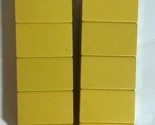 Lego Duplo 2x2 Lot Of 10 Thin Pieces Parts Yellow - $6.92