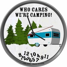 Who Cares We Are Camping Novelty Circle Coaster Set of 4 - £15.76 GBP