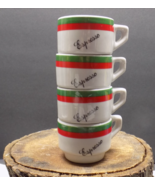 BIA Cordon Bleu Espresso Cups 3 oz Set of 4 White Porcelain Demitasse - $20.78