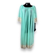 Vtg Lane Bryant Double Layer Chiffon Lingerie Dress Gown Peignoir Mint G... - £98.40 GBP