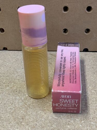 Vtg 70's 80's Avon SWEET HONESTY Purse Concentre ROLLETTE Perfume .33 fl oz NIB - $23.74