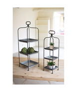 Kalalou 10.5 x 10.5 x 32 in. Tall Metal Display Stands with Galvanized T... - $189.68