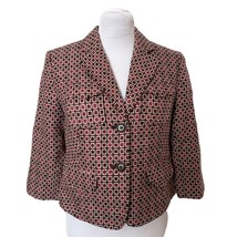 Worthington Button Front Blazer Women&#39;s Size 4P 4 Front Pocket, 3/4 Sleeves - £19.78 GBP