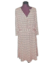RUSH Wrap Dress Multicolor Women Size 2X 3/4 Sleeve V Neck - £17.03 GBP