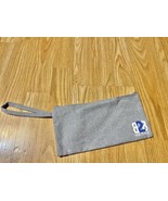 Gray Zippered Denim Bank Deposit Money Bag Cash Coins Organizer Pouch B2B - $13.70 CAD