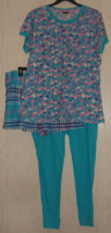 Nwt Womens Joe Boxer 3 Piece Lightweight Thermal Knit Pajama Set Size 3X - £26.12 GBP