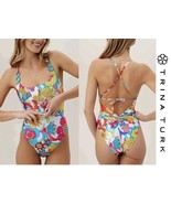 Trina Turk Fontaine One Piece Swimsuit Strappy Convertible Back SZ 10 NEW - $2,350.82 MXN