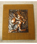 Vintage Copper Relief Art  Brer Rabbit  Picture On Hessian Back - $68.57
