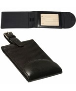 2 Pack Manhasset Leather Luggage Tags, Magnetic Closure, Adjustable Stra... - $7.99