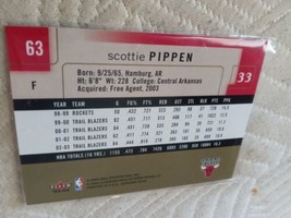 2004 Fleer/Skybox Scottie Pippen Hof! Xlnt Card! Free Shipping! Reprint Card. - £8.59 GBP