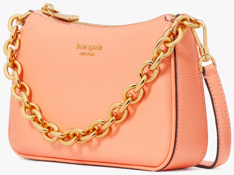 Kate Spade Jolie Convertible Orange Leather Crossbody Bag KD908 Purse NWT $248