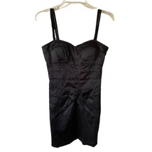 90s Y2k XOXO Black stretch LBD little black dress studded size juniors 3/4 - £20.55 GBP