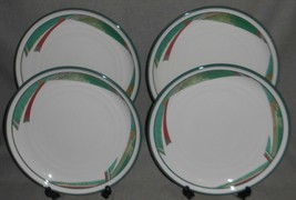 Set (4) Noritake Stoneware New West Pattern Dinner Plates - £62.12 GBP