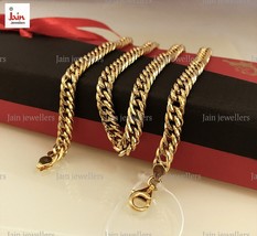 REAL GOLD 18 Kt Hallmark Real Solid Gold Curb Cuban Necklace Men&#39;S Chain... - £2,422.69 GBP