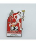 Atlanta Olympics Pin Coca Cola Torch Relay Sponsor Runner Logo Olympic 1... - £12.41 GBP