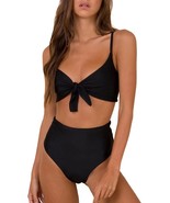 Womens High Waisted Bikini Set Tie Knot High Rise Two Piece Swimsuits Suits - €19,47 EUR